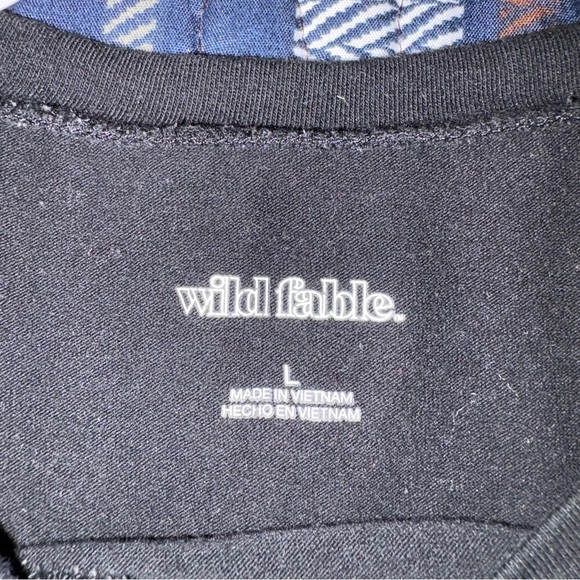 WILD FABLE Fitted CROPPED Black TEE SHIRT Size Large - Picture 3 of 8